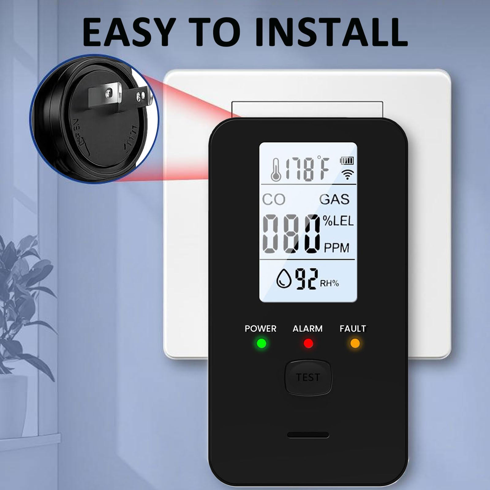 Detektor Gas & Karbon Monoksid - Co Detector Plug ulasan dan harga